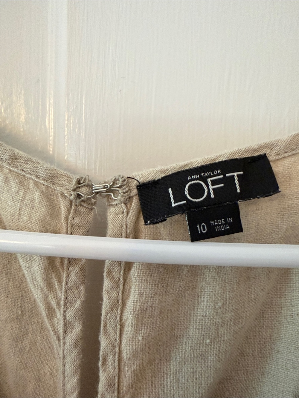 LOFT Beige Romper with Black Embroidery - Picture 3 of 6